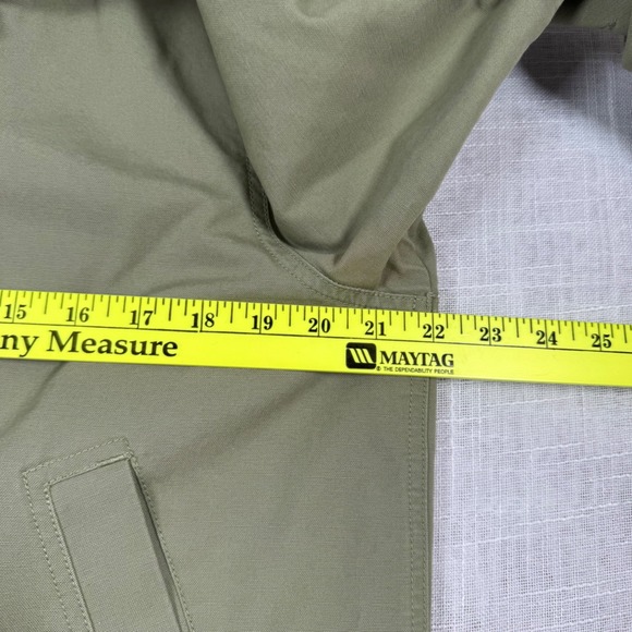 VTG LL Bean Women M Utility Field Barn Jacket Green Canvas Corduroy Chore Coat - Picture 11 of 16